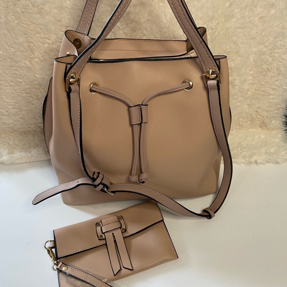 Blush Pink Women’s Purse with Hand Pouch